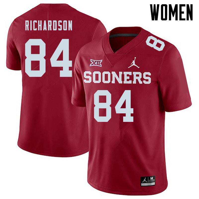 Jordan Brand Women #84 Kyre Richardson Oklahoma Sooners College Football Jerseys Sale-Crimson